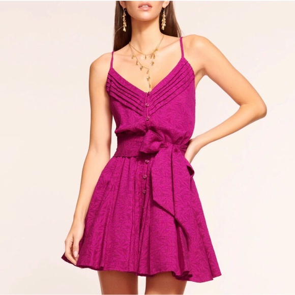 NWT💕Ramy Brook Kallie Wild Rose Springtime Burnout Mini Dress in Rose Burnout - Picture 15 of 16